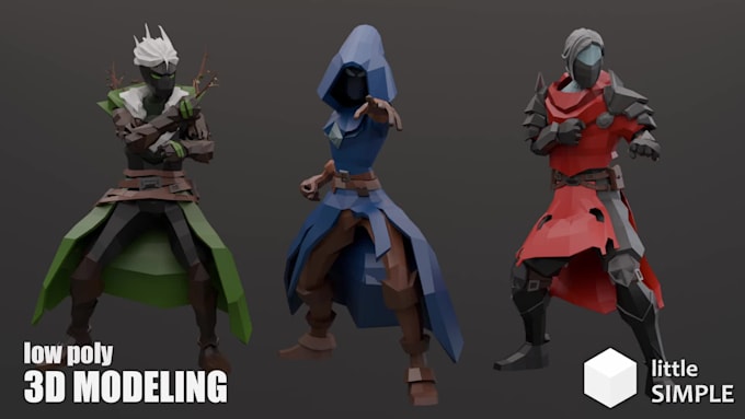 create a low poly 3d character for your game