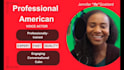 record a professional, american female voice over in 24hrs