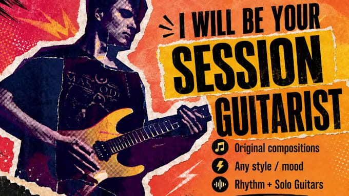 record studio quality rock or metal rhythm and lead guitars