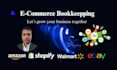 do e commerce bookkeeping including amazon shopify walmart ebay in qbo, xero
