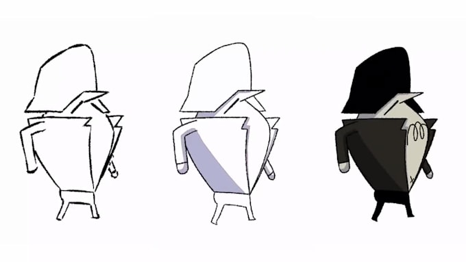 animate a walk or run cycle in 2d hand drawn frame by frame animation