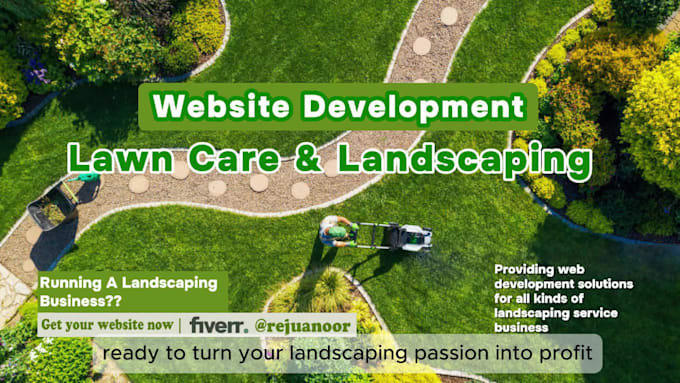 design business website, cleaning service website, lawn care service website