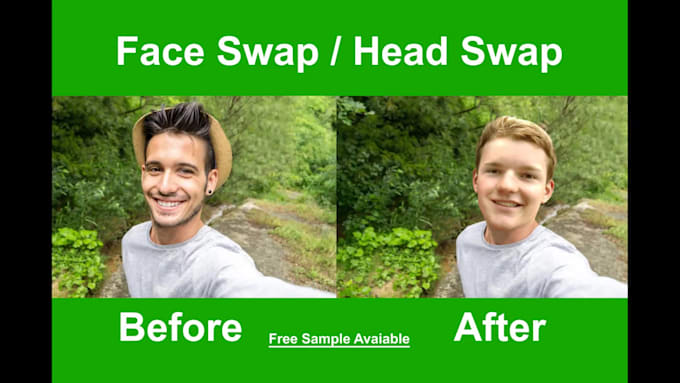 do face swap, face change or head swap in photoshop and ai