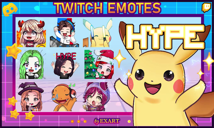 create and animate chibi twitch emotes, for your stream