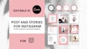 design post and story templates for instagram and facebook