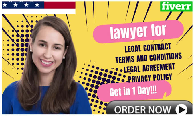 Be a lawyer or paralegal to write legal contract, terms and 