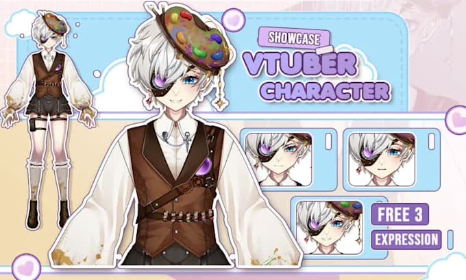 design and rig your live 2d vtuber model in anime style