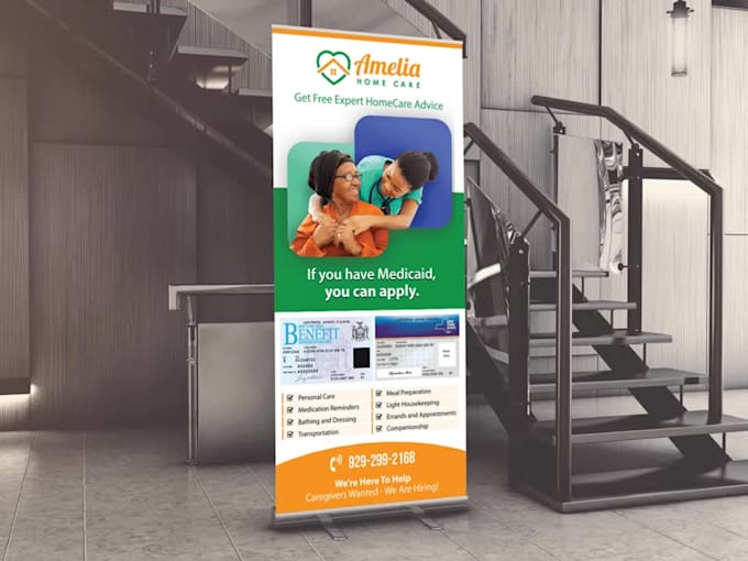 design rollups or pullups banner, static banner, banner ads, billboards, yards