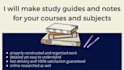 make study guides and notes for your courses