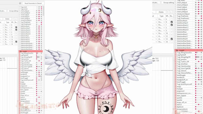 draw and design 2d vtuber, live2d rigging, live2d character, vtuber design