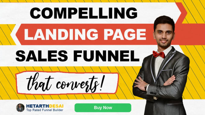 Top 10! I will build clickfunnels, kajabi, kartra landing page