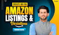 create amazon fba product listing and variation or fix error