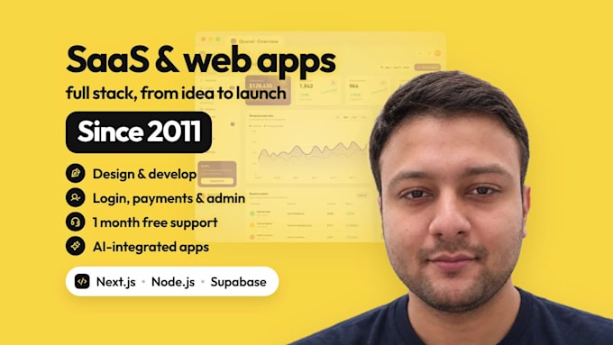 develop your website, saas mvp or web app as full stack developer