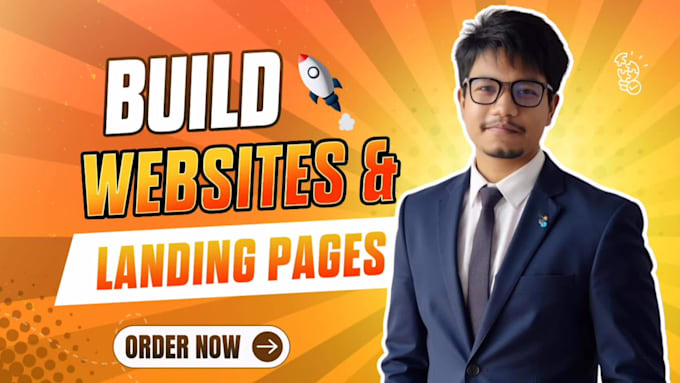 create landing page, wordpress website development, and responsive web design