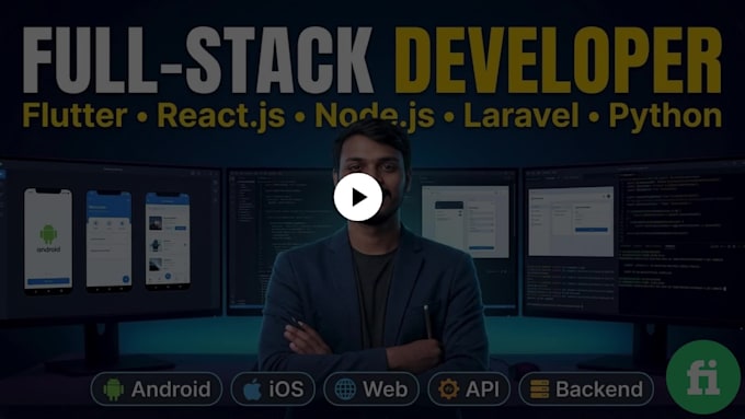 develop a full stack flutter app for android ios and web