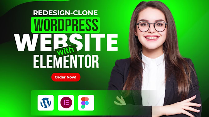 design, redesign, clone wordpress landing page with elementor