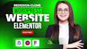 design, redesign, clone wordpress landing page with elementor