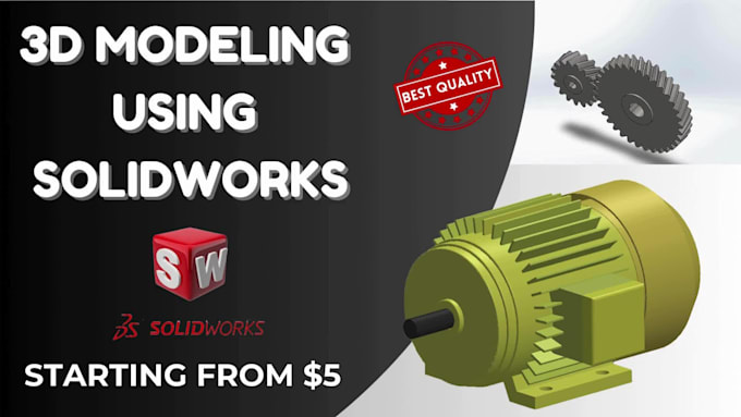 design professional 3d mechanical parts in solidworks