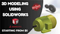 design professional 3d mechanical parts in solidworks