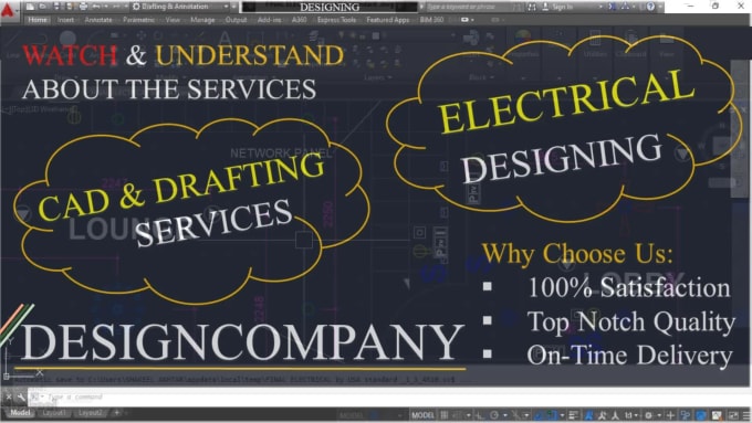 draw set of electrical drawings, schemes and floor plans using autocad