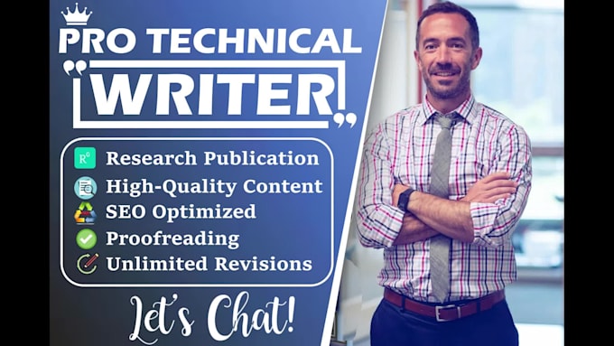 Top 5! I will write a professional technical content for your blog, article or research report  for $10