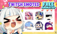 draw twitch chibi emotes and sub badges for stream