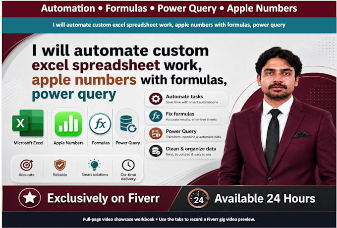 automate custom excel spreadsheet work, apple numbers with formulas, power query