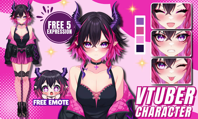 design and rigging anime art style live2d vtuber model for streaming