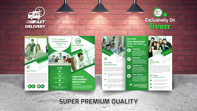 design trifold, bifold marketing brochures, flyers, and leaflets