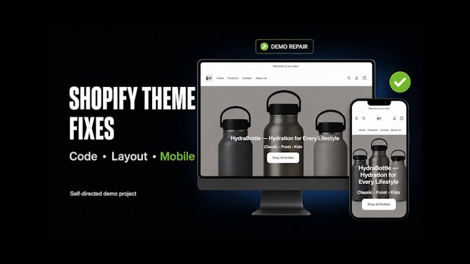 fix shopify theme bugs, liquid errors, and mobile layout issues