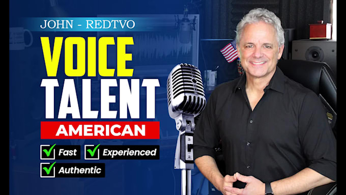 record a professional american male voice over