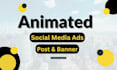 design animated social media ads, posts, and linkedin banner via canva