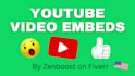make 200 youtube embeds, plus 200 contextual backlinks