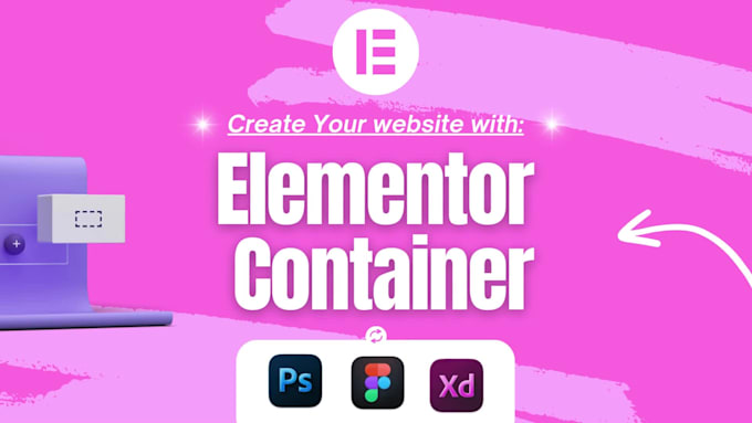 create or convert websites with elementor container, flexbox