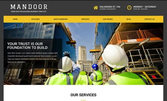 build contractor website roofing and construction website on wordpress