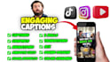 edit reels, tiktok, shorts with engaging captions like alex hormozi