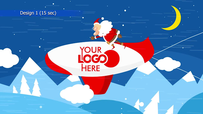 create a merry christmas and happy new year video with your logo on it