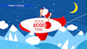 create a merry christmas and happy new year video with your logo on it