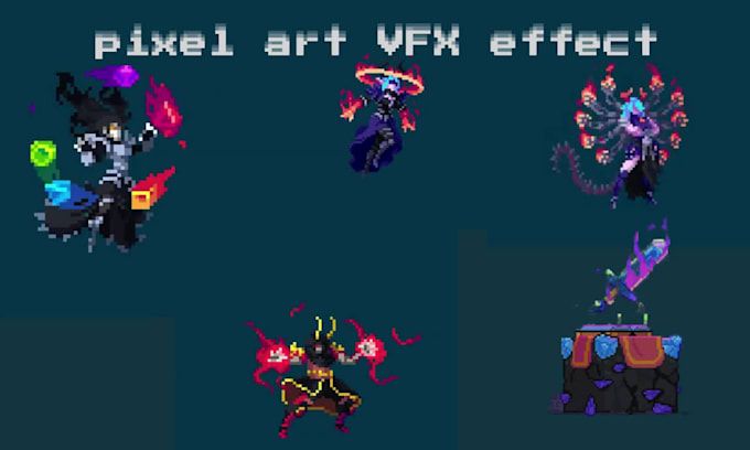 create 2d pixel art vfx, spell effects and skill icons for your game