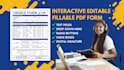 create interactive editable fillable PDF form in 4 hours