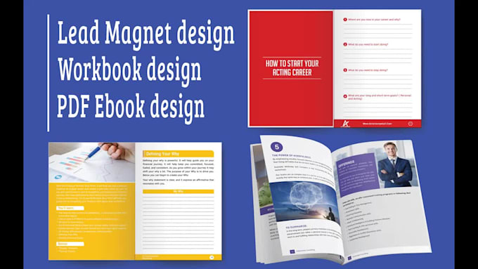 design pdf lead magnets, workbooks, ebooks and worksheets