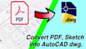 convert PDF, sketch or image drawing to autocad dwg