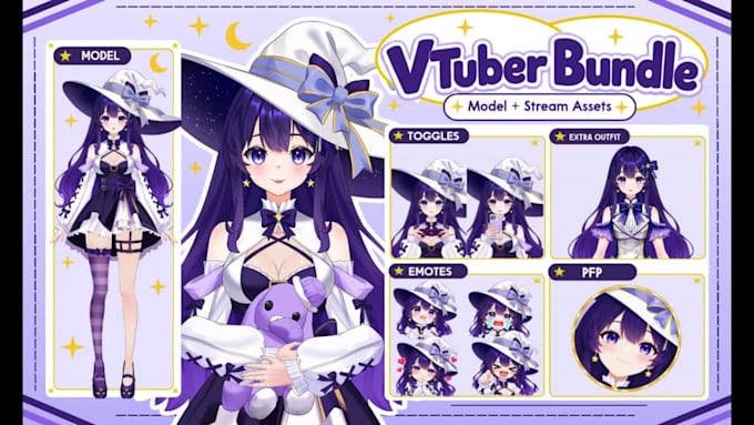 design and rig your custom live2d vtuber bundle