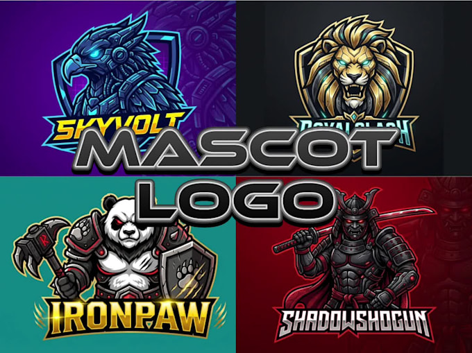 custom design profesional mascot logo for your team or brand