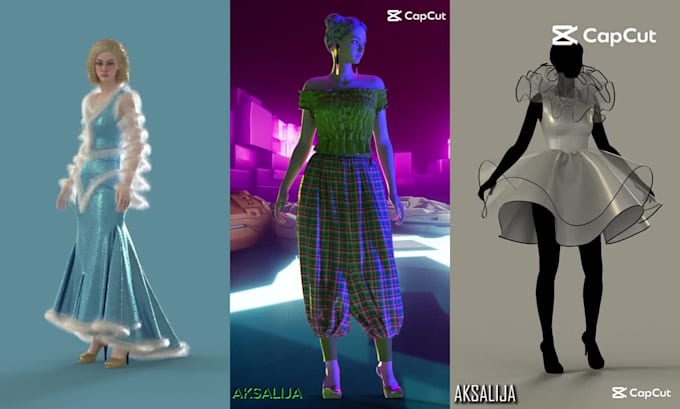 create stylish 3d turntable renders for fashion and clothing