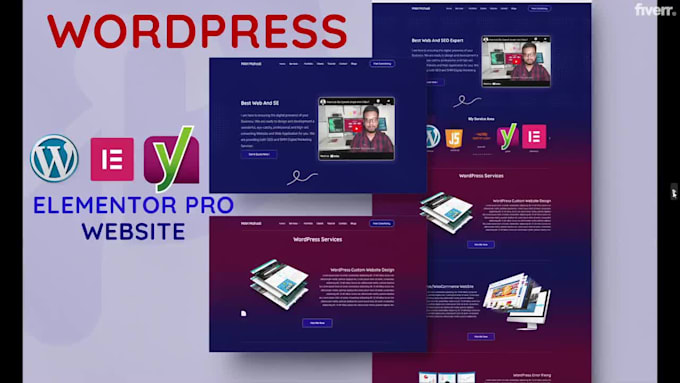 build business, portfolio, blog website by elementor pro