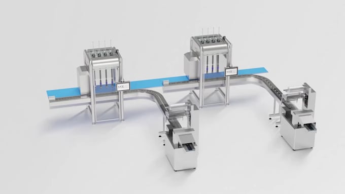 do 3d industrial factory animation machinery animation mechanical product video