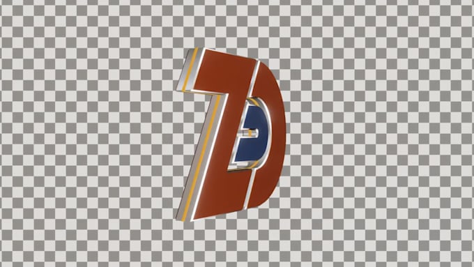 3d logo spinning with transparent background in gif format