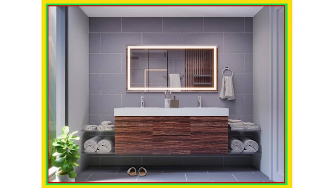 do amazing bathroom design and 3d rendering