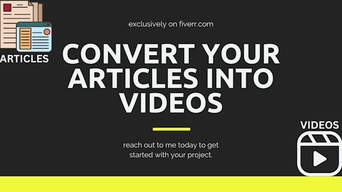 convert your blogpost, article into video with ai voiceover
